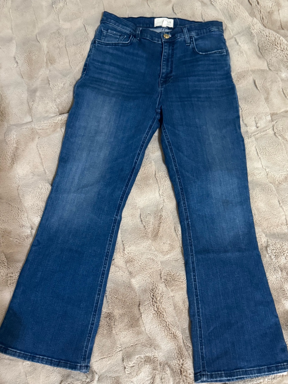 Current/Elliott Dark Blue Straight-Leg Jeans